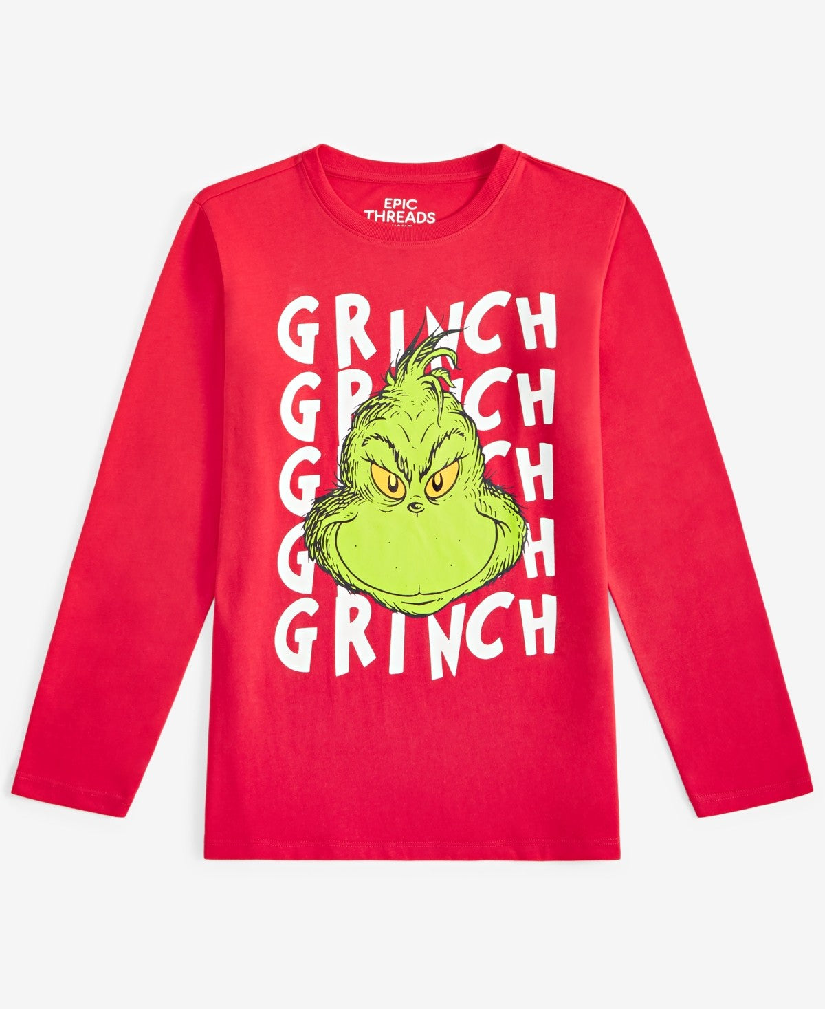 Epic Threads Boys Grinch Graphic T-Shirt XS - Cherry Can