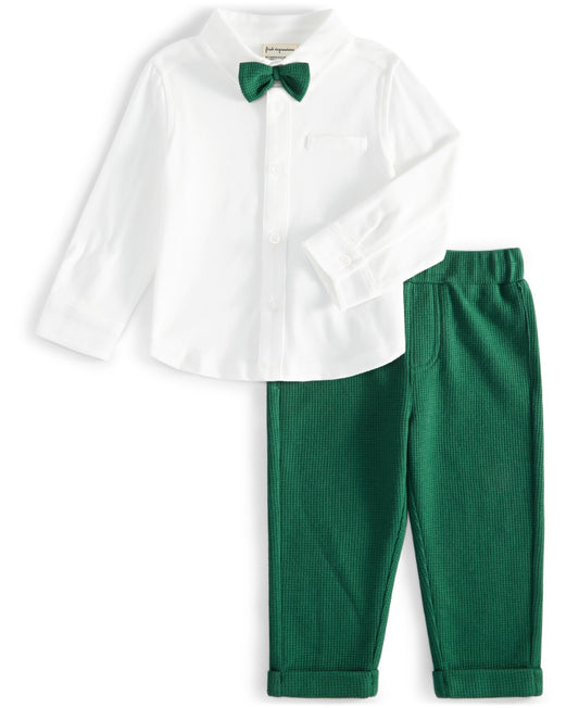 First Impressions Waffle Shirt & Pants Set, 12 Months
