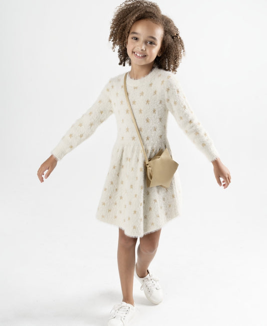 Rare Editions Girls Star Sweater Dress 4T 
with Bag