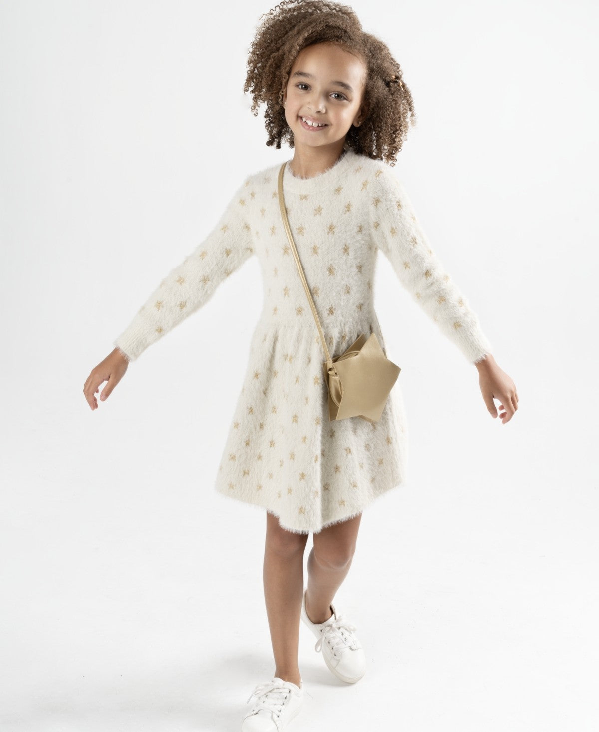 Rare Editions Girls Star Sweater Dress 4T 
with Bag