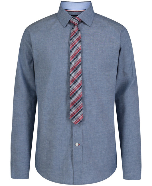 Tommy Hilfiger Boys' Stretch Chambray Shirt Tie Set, Size 16