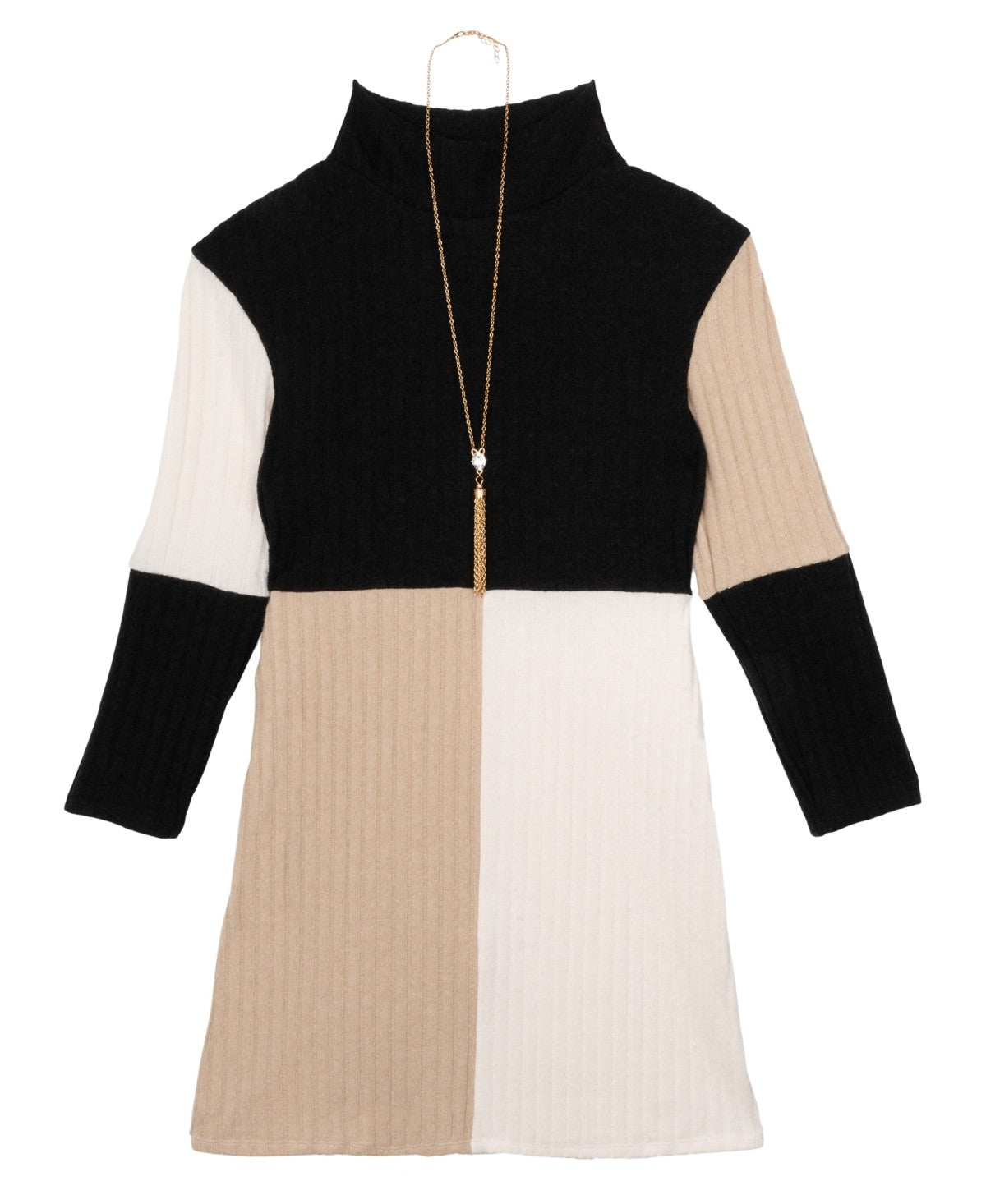 Rare Editions Color Block Knit Dress, Size 12 Black girl