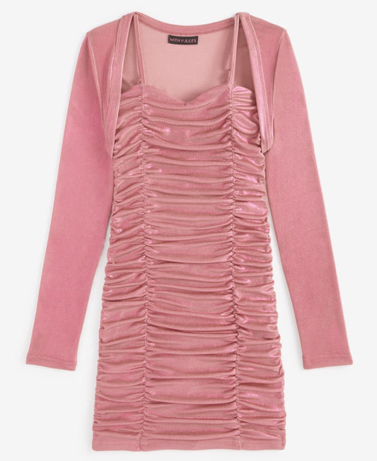 With Jules Girls   Dress & Shrug Set  MSize M