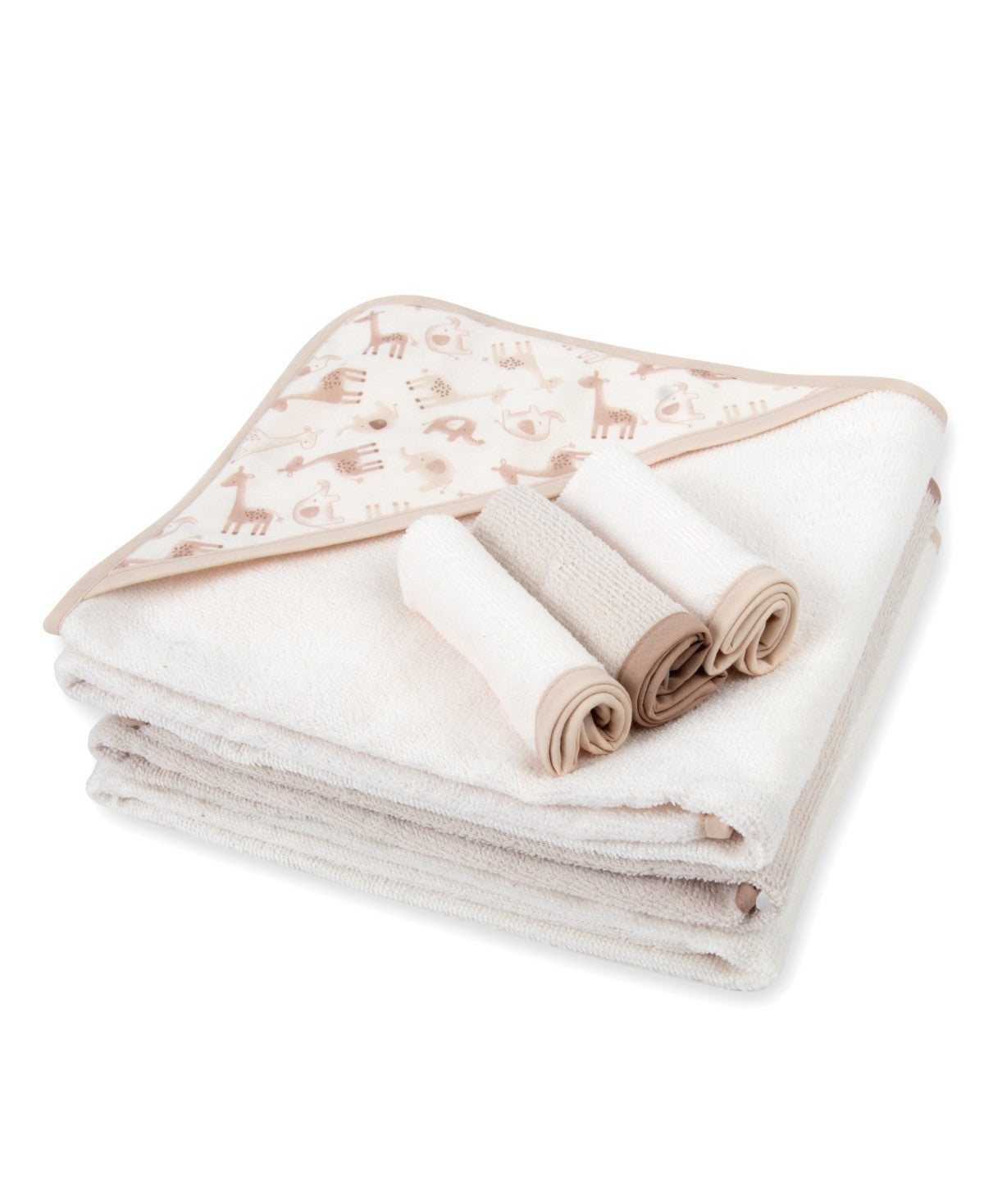 Jessica Simpson Baby Boys 6-Piece Hooded Towel Set - Taupe