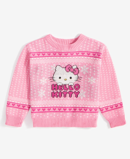 Hello Kitty Toddler & Little Girls Intarsia Sweater - Pink