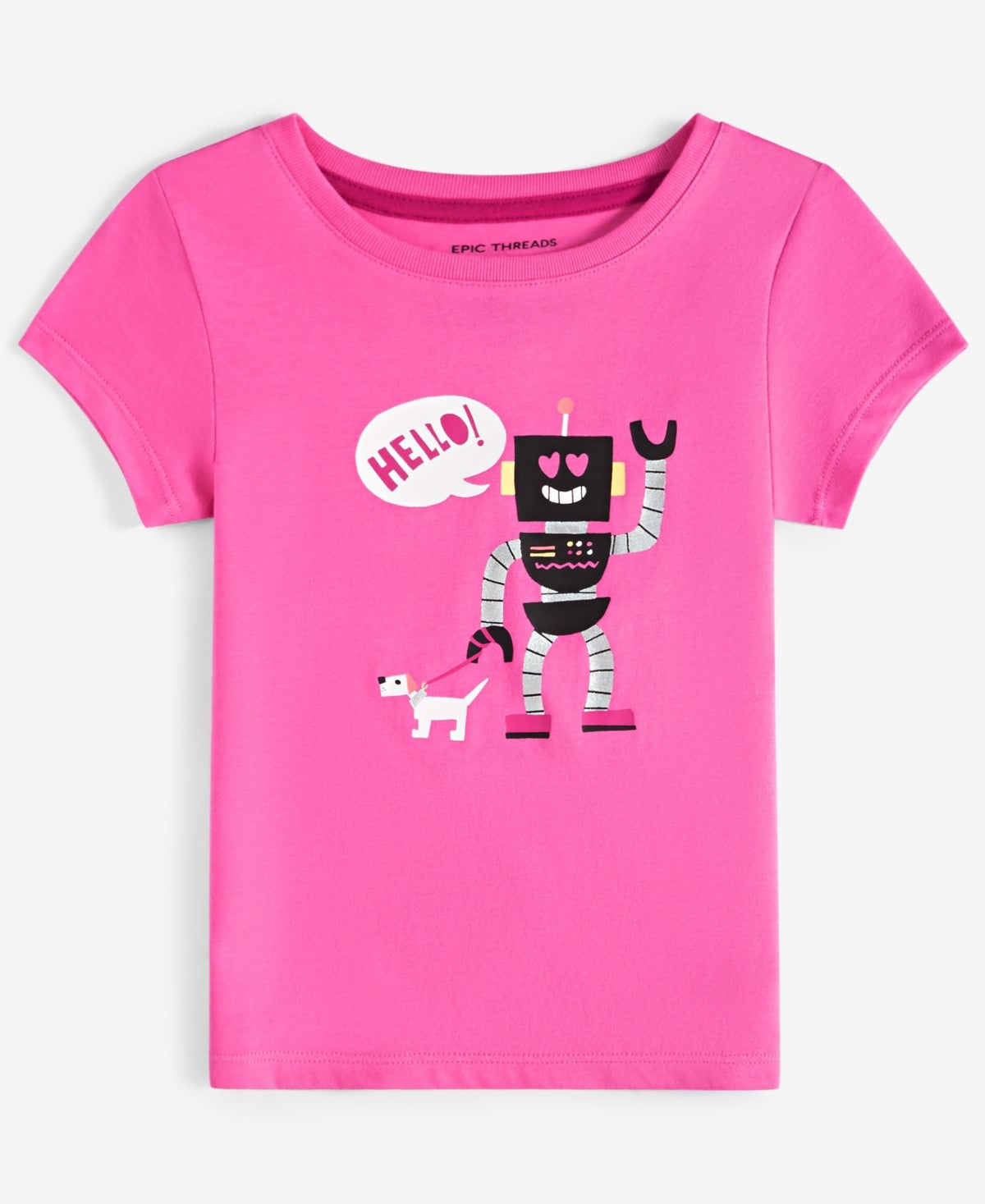 Epic Threads Girls Robot T-Shirt 3T - Bright