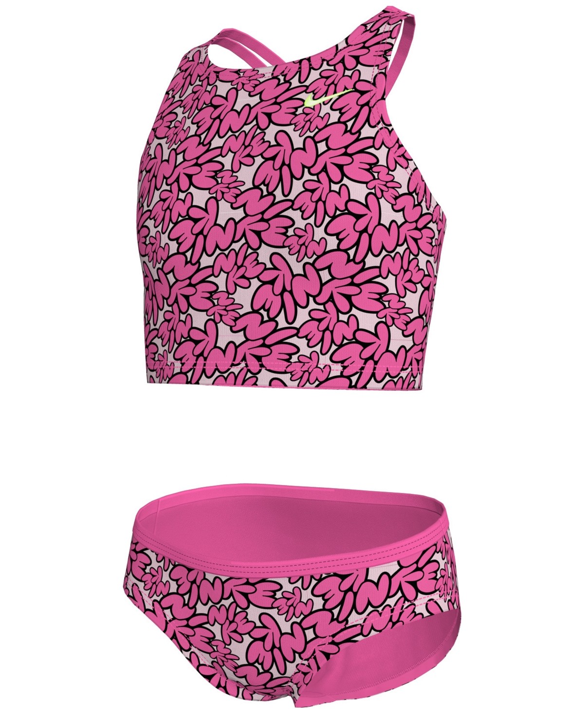 Nike Girls  Midkini Swimsuit Set, Size L