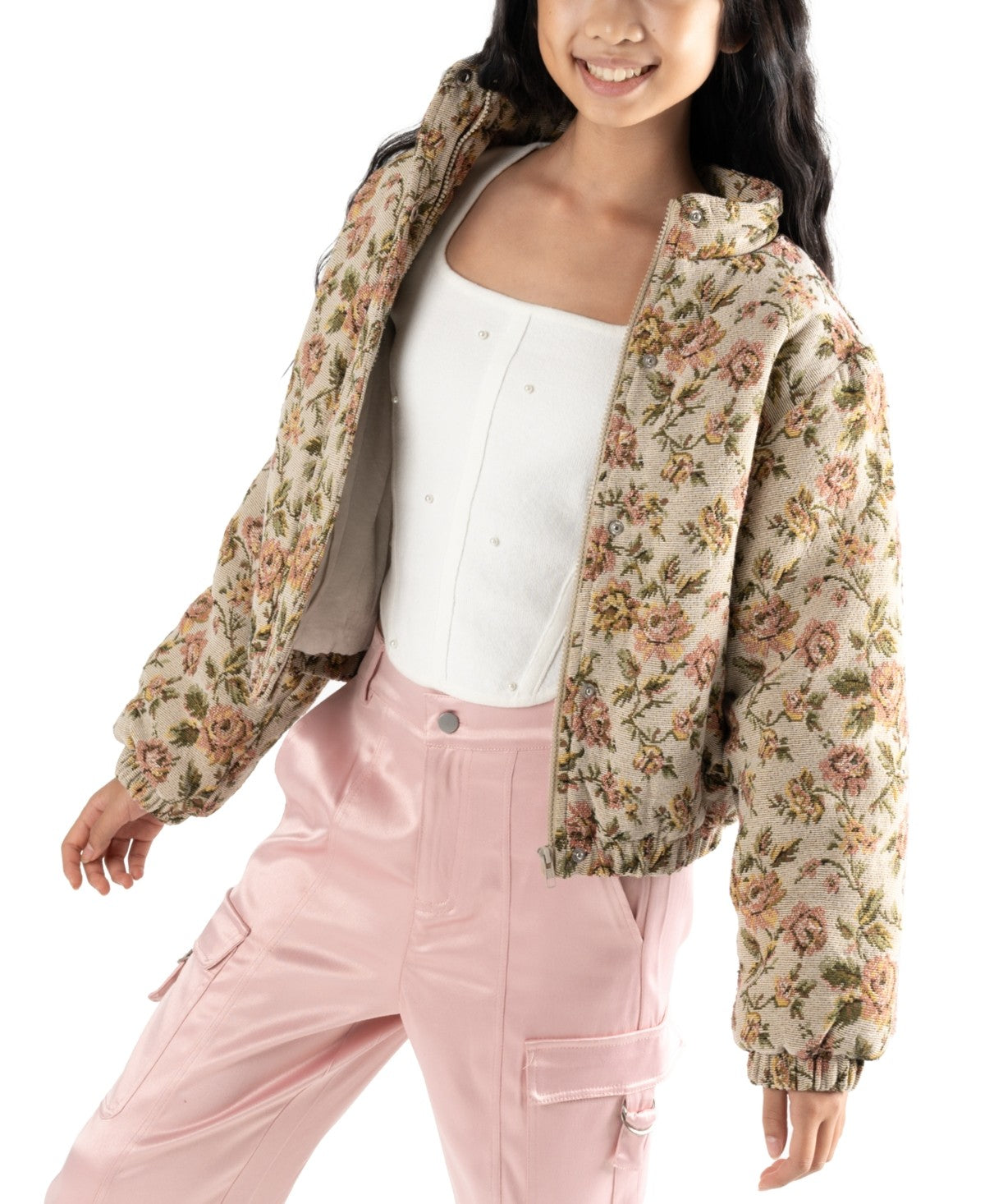 Stella 88 Tapestry Bomber Jacket Olive, Size M  girl