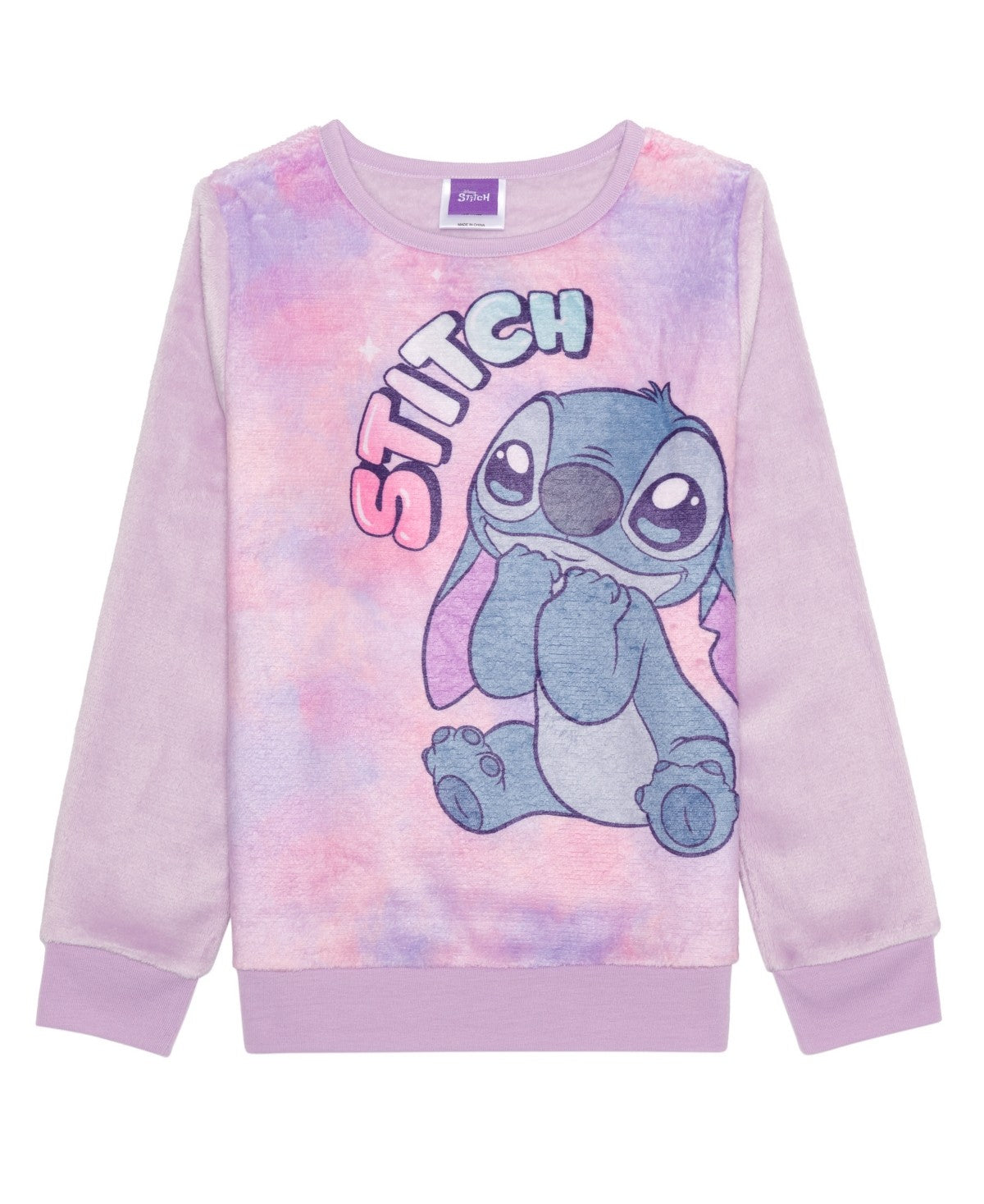 Disney Stitch Long Sleeve Sweatshirt Purple - Size L girl