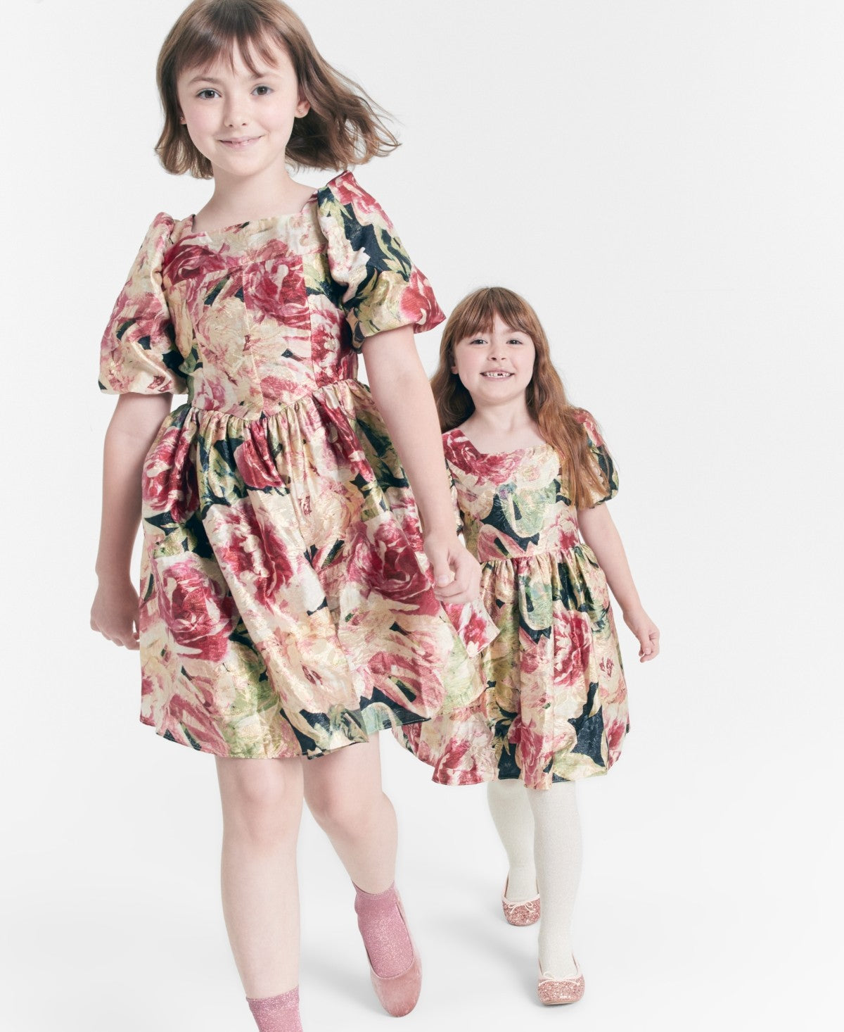 Rare Editions Floral Organza Dress Red,
 Size 7 girl