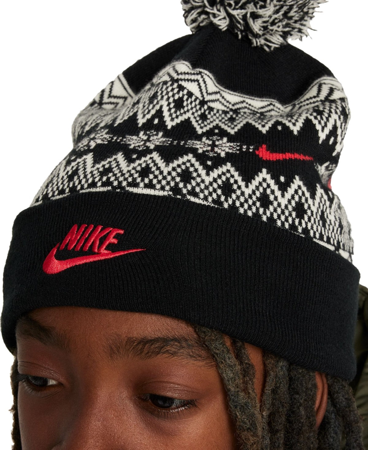 Nike Peak Pom Beanie Black One Size Unvr