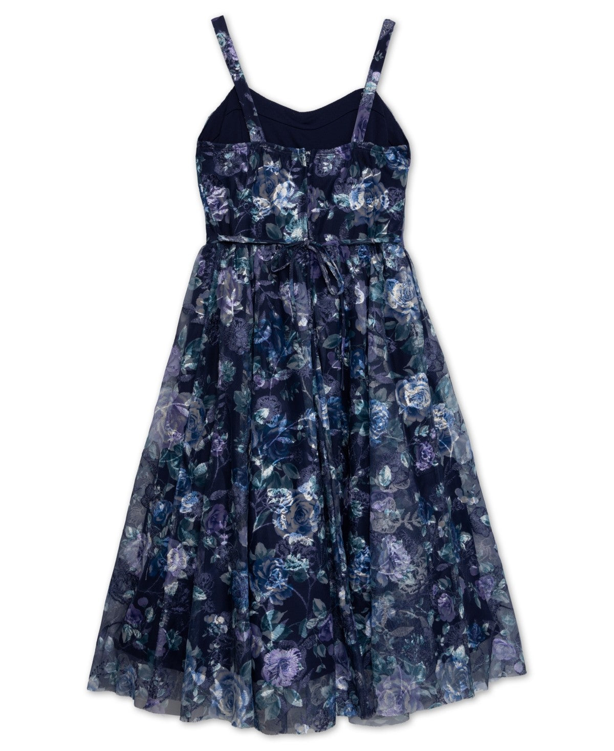 Speechless Girls Sleeveless Floral Mesh Midi Dress, Size 14