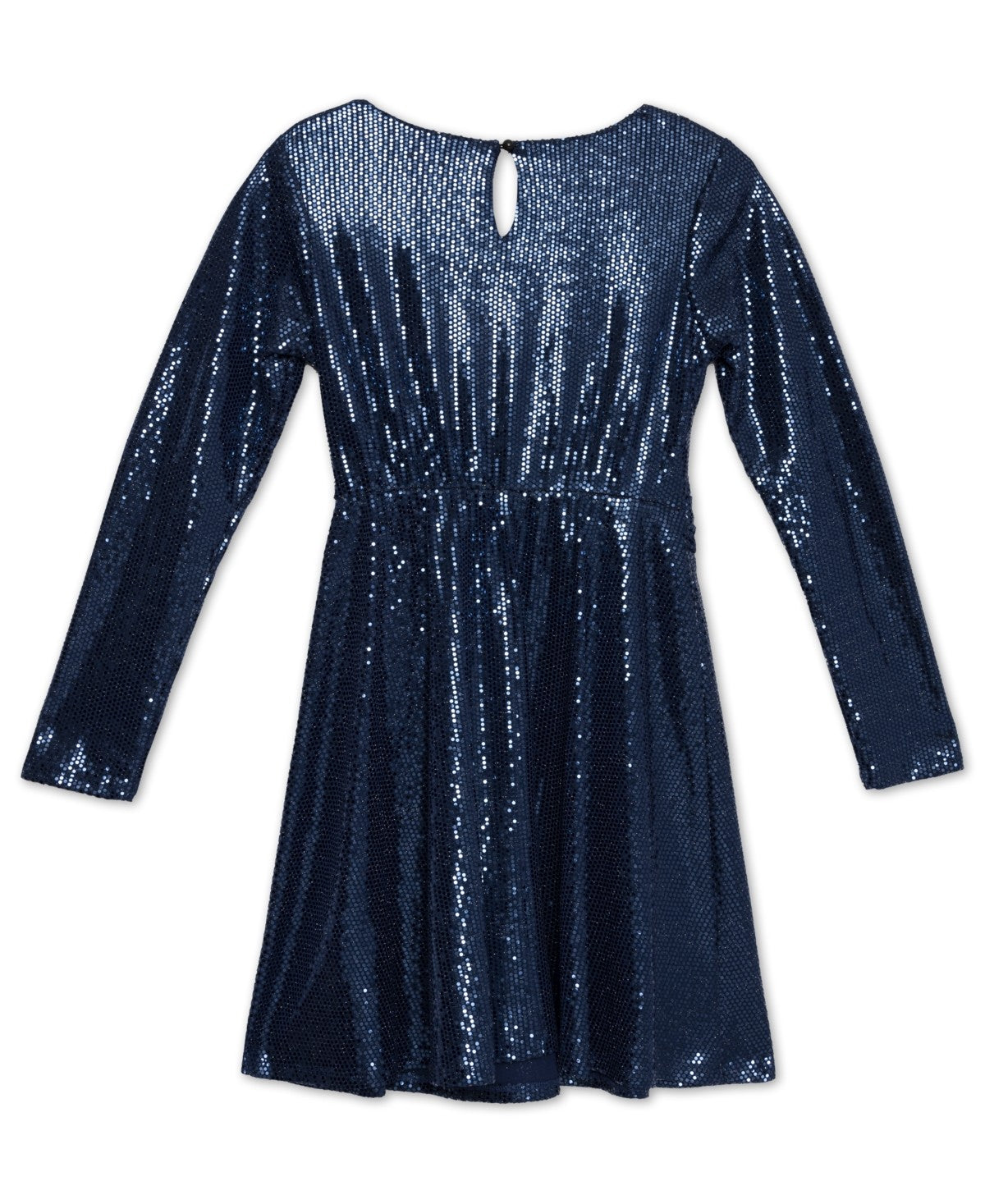 Speechless Navy Disco Dot Dress - Long Sleeve, Size 10 girl