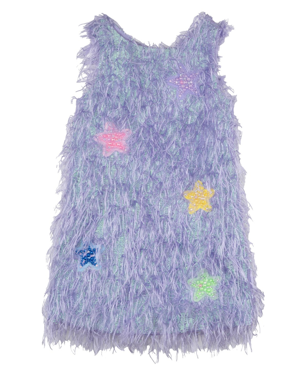 Sparkle & Shine Iridescent Feather Dress Lilac, Size 5 girl