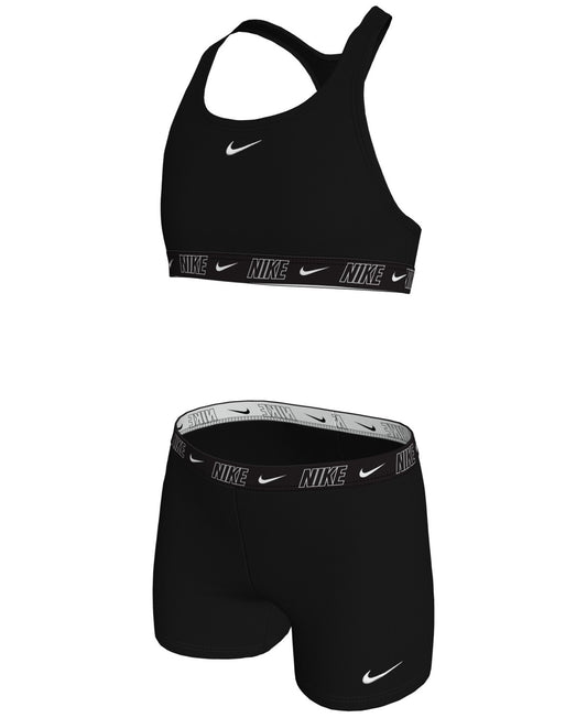 Nike Racerback Swimsuit Set, Black - Size M girl