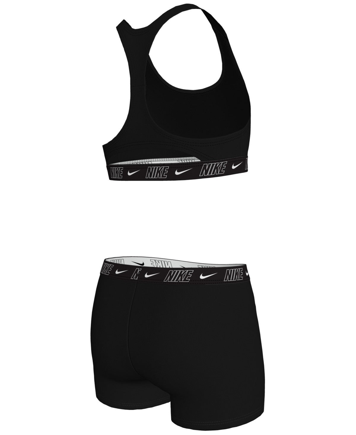 Nike Racerback Swimsuit Set, Black - Size M girl
