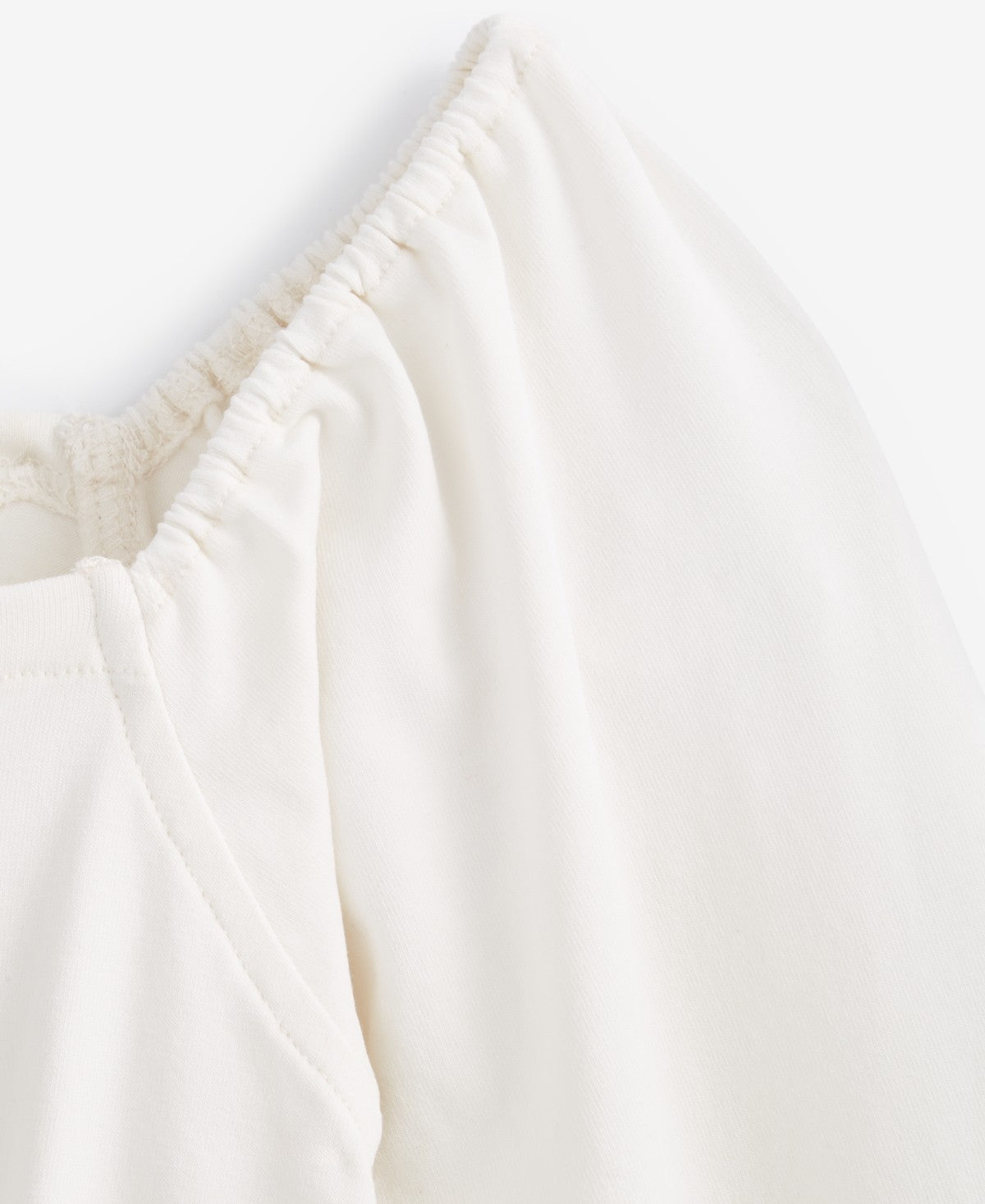 With Jules Big Girls Smocked-Waist Top Cream, Size M