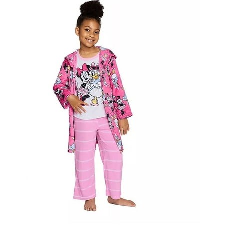 Girls 3-Piece Robe & Pajama Set, Size Medium 8