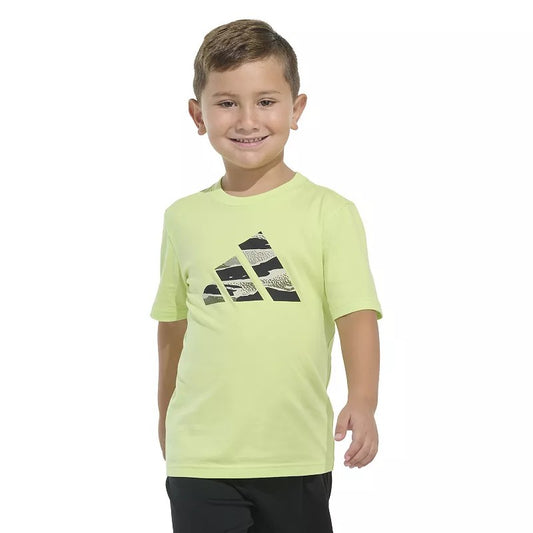 Adidas Boys Size 4 Tiger Camo Graphic Tee, Green