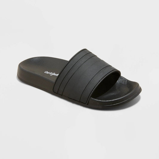 Cat & Jack Sport Slide Sandals, Black Size 13-girl