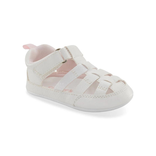 Carter's Baby Girls' Olivia Pre Walker Sneakers, White, 4T