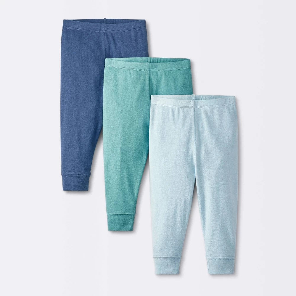 Cloud Island Baby Cotton Pants 6-9M Aqua, Relaxed, Elastic boys