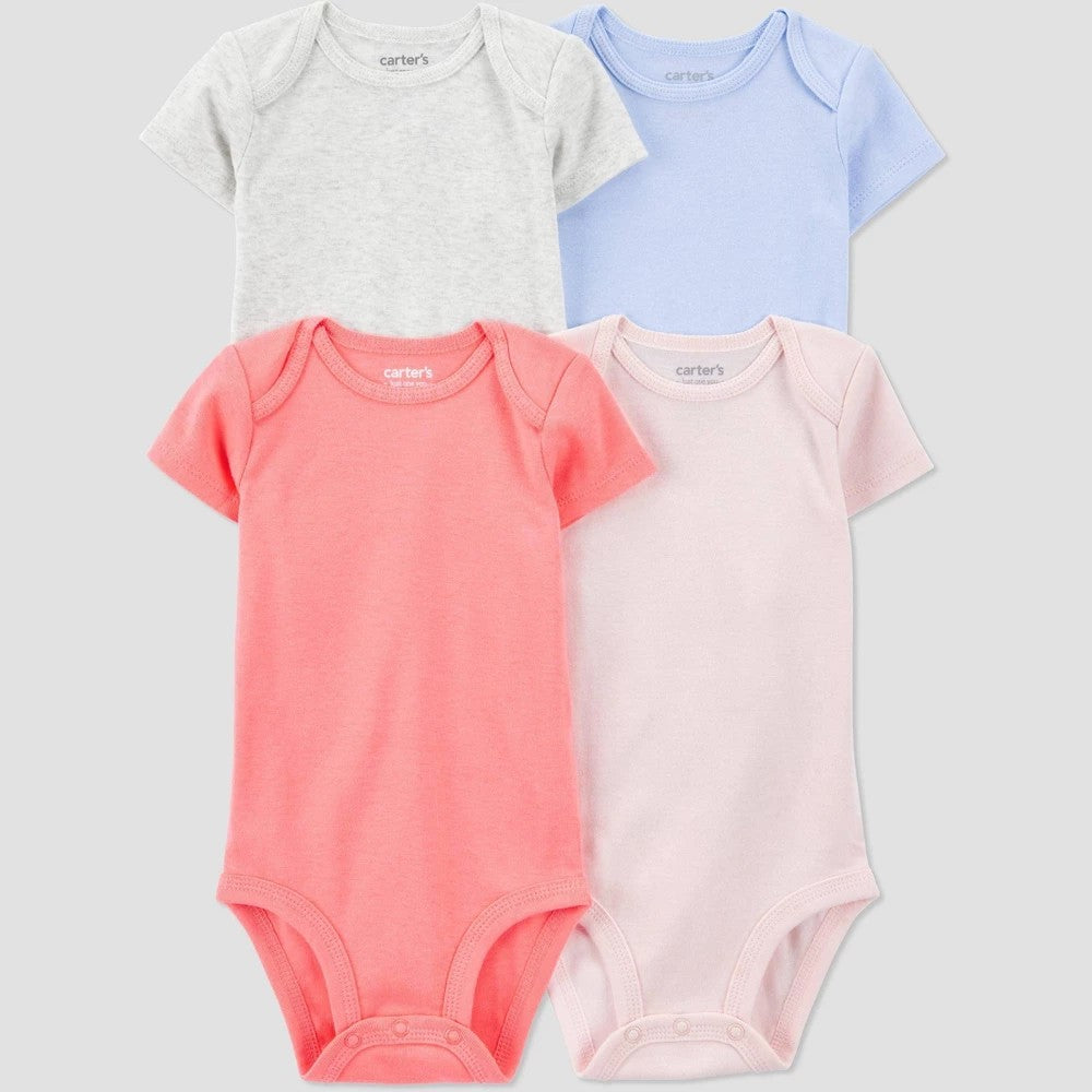 Carter's Baby Girls' 4-Pack Bodysuits, size  6M,