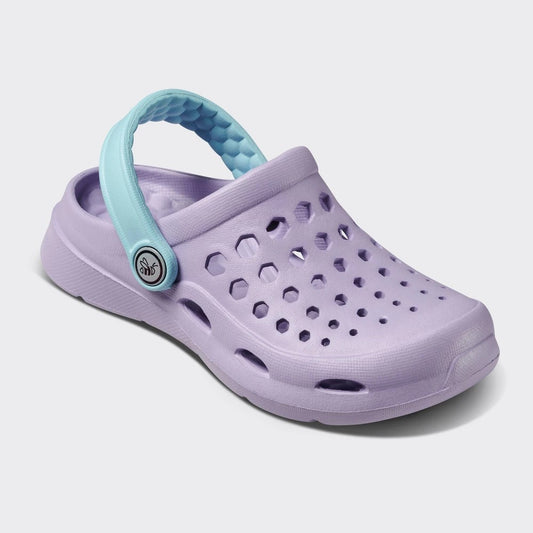 Joybees Dylan girl Clogs Size 4 - Sky Blue/Lilac