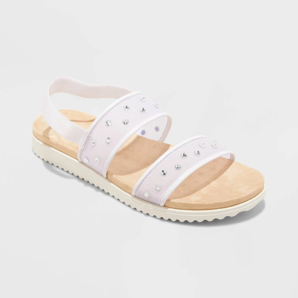 Girl Embellished Mesh Comfort Sandals - Cat & Jack Lavender 1: