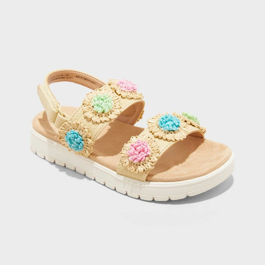 Cat & Jack Toddler Girls' Lana Raffia Sandals Size 7T