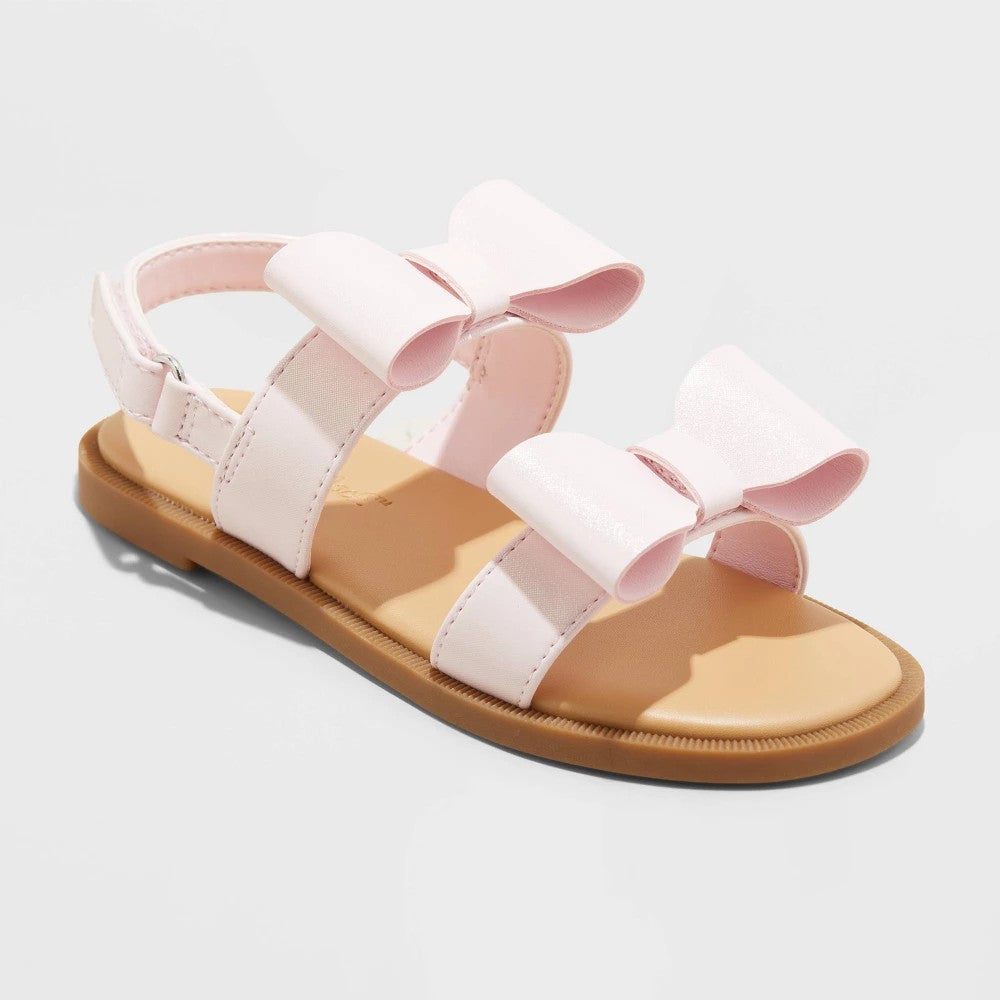Cat & Jack Toddler Girls' Ruby Bow Sandals Pink 5T