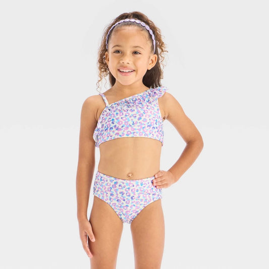Cat & Jack Toddler Girls' Leopard Ruffle Bikini Set 5T