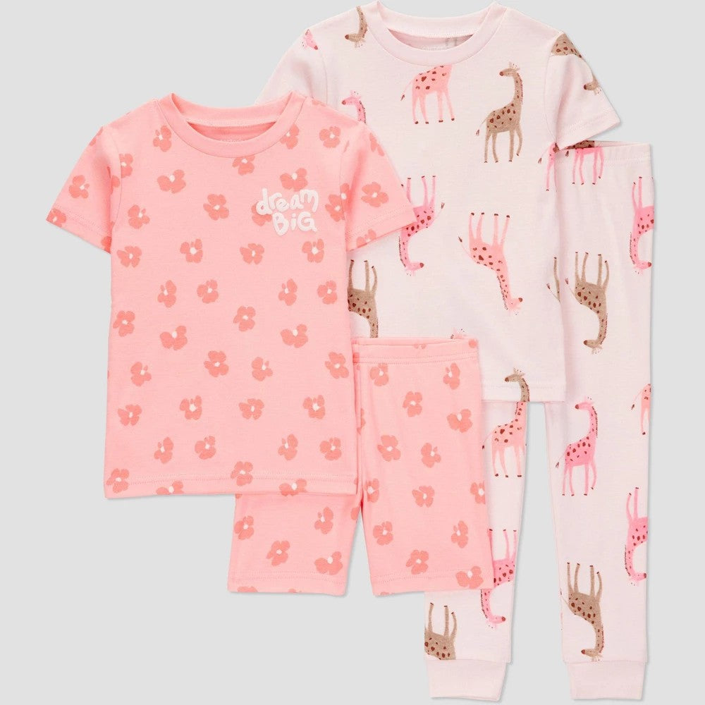 Carter's Toddler Girls' Giraffe Pajama Set - Pink S
