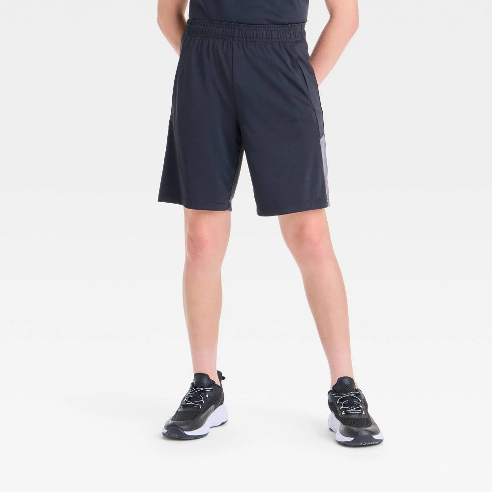 All In Motion Boys' XS Training Shorts - Black Recycled Polyester
