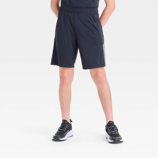 All In Motion Boys' XS Training Shorts - Black Recycled Polyester