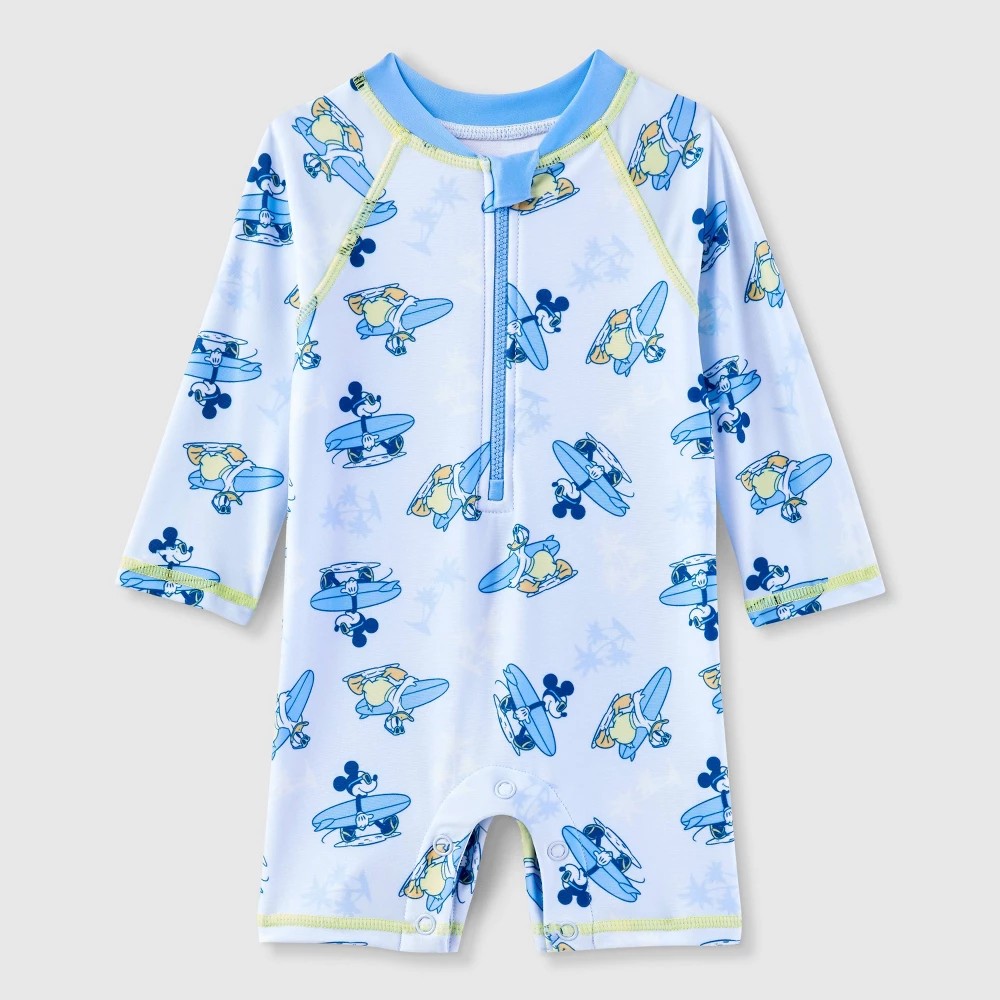 Disney Mickey Mouse Rash Guard 9M - Long Sleeve, UPF 50+ boys
