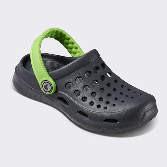 Joybees boys Harper Clogs 10T Charcoal/Lime,