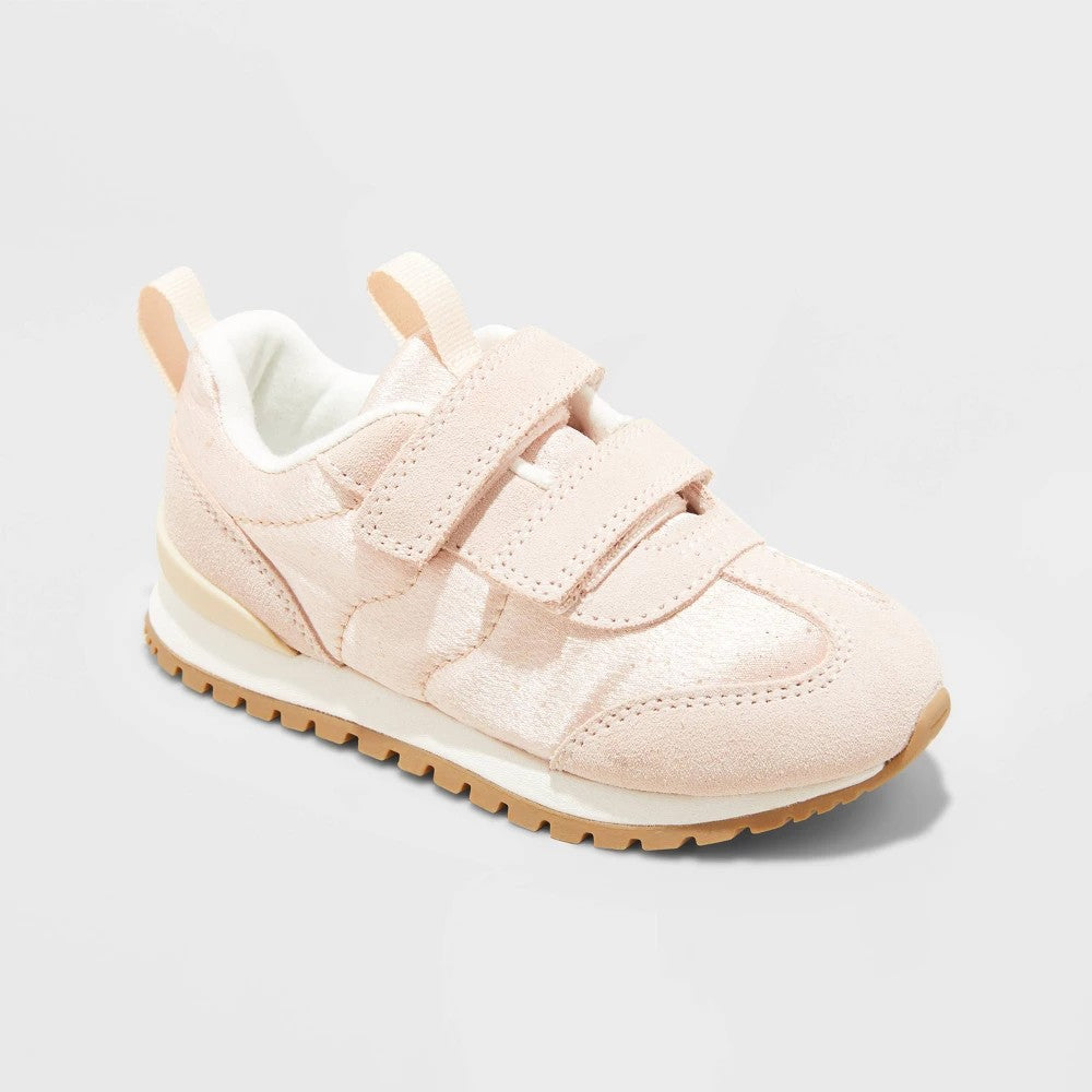 Cat & Jack girl Rylie Retro Sneakers, Blush 7T,