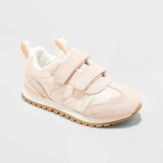 Cat & Jack girl Rylie Retro Sneakers, Blush 7T,