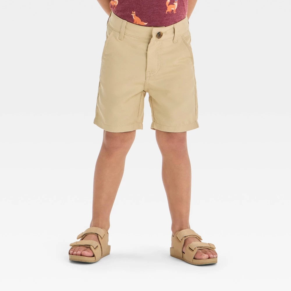 Cat & Jack Toddler Boys' Quick Dry Chino Shorts 12M Khaki
