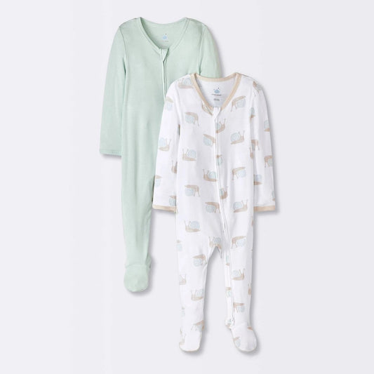 Cloud Island Newborn boys Pajamas, Mint Modal Blend