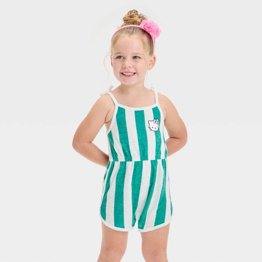 Hello Kitty Girls' Striped Romper  3T