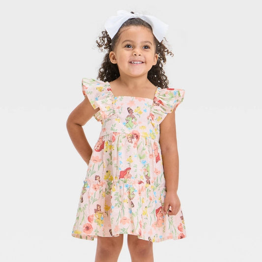 Disney Princess Toddler Swiss Dot Dress Light Pink 4T