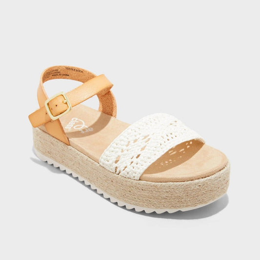 Art Class Platform Espadrille Sandals, Size 13 White girl