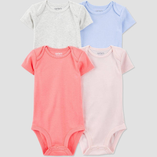 Carter's Just One You Baby Girls' 4pk Bodysuits 3M Cotton
