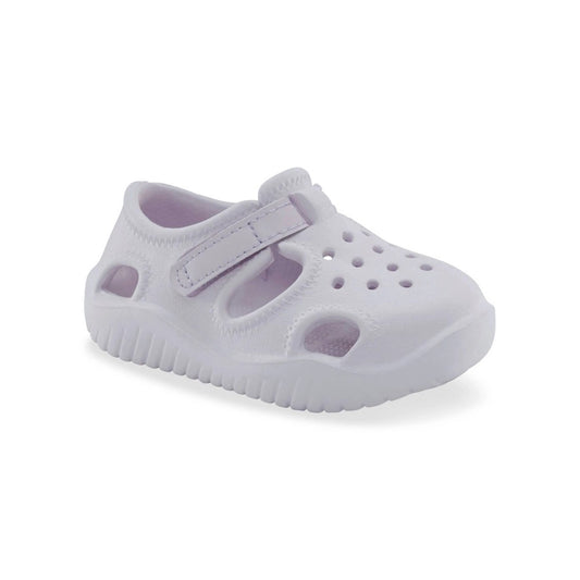 Carter's Just One You® Toddler Girls' Toby First Walker Closed Toe Sandals - Purple 4: Slip-on, Breathable Upper, Flexible Outsole