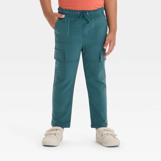 Toddler Boys' Quick Dry Pull-on Cargo Pants - Cat & Jack™ Dark Green 2T
