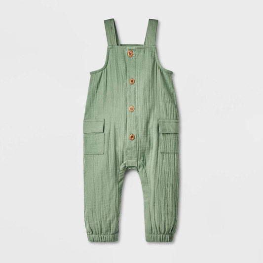 Cat & Jack Newborn Cargo Dungaree Romper - boys