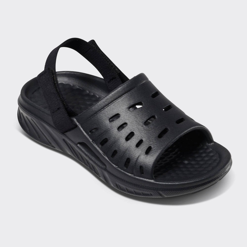 Joybees Kids' Vista Slides - Black 2: Slip-on Ankle Strap Sandals, Non-Marking Sole, - Boy