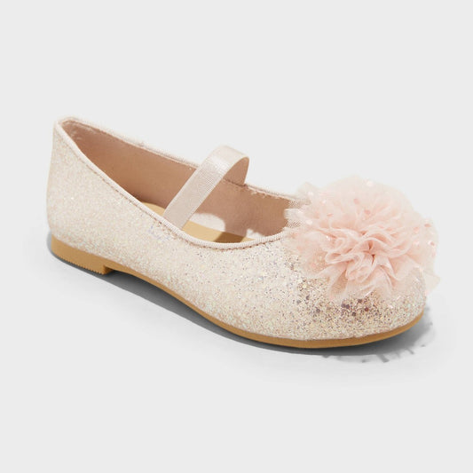 Cat & Jack  baby girl Rue Tulle Ballet Flats Blush Pink 5T